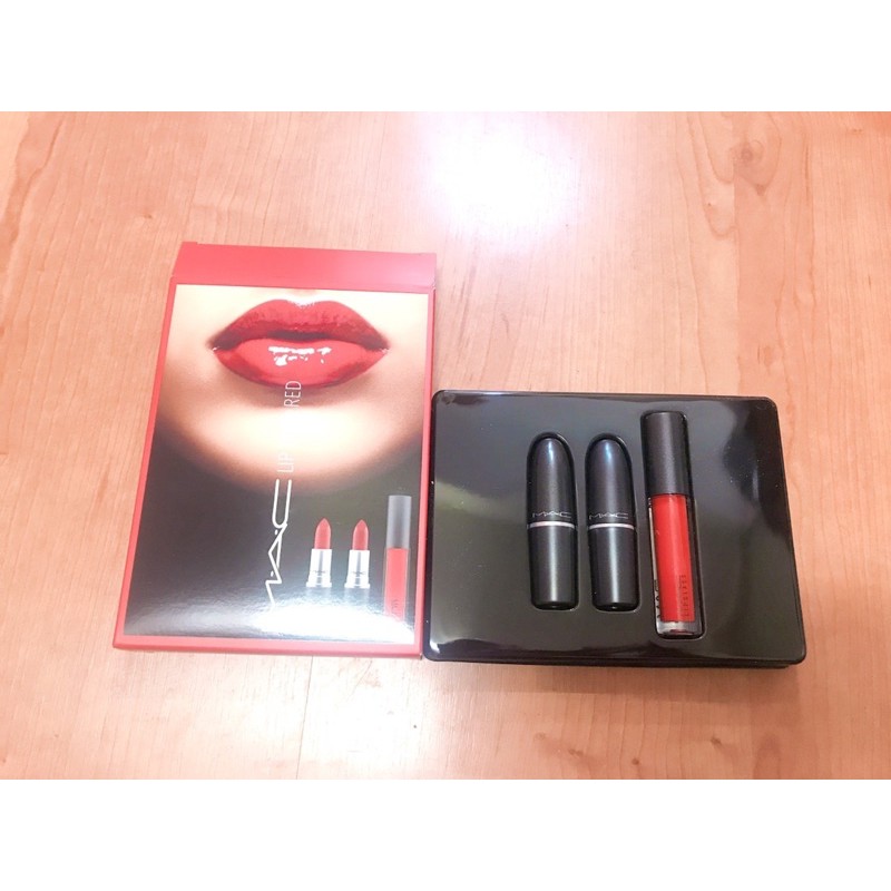 Set son Mac Red 3 ,Lip Trio Red