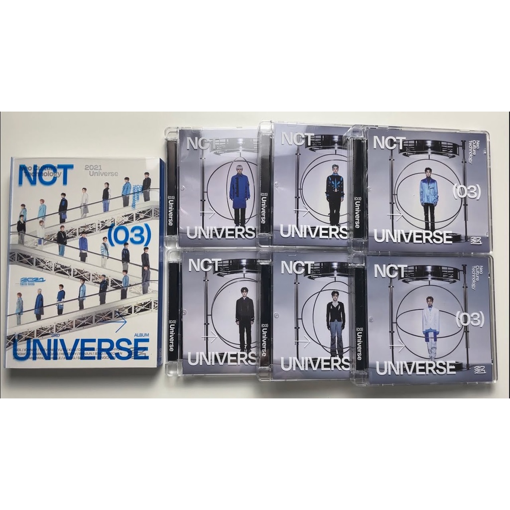 Ảnh thần tượng Universe màu trắng bạc của NCT