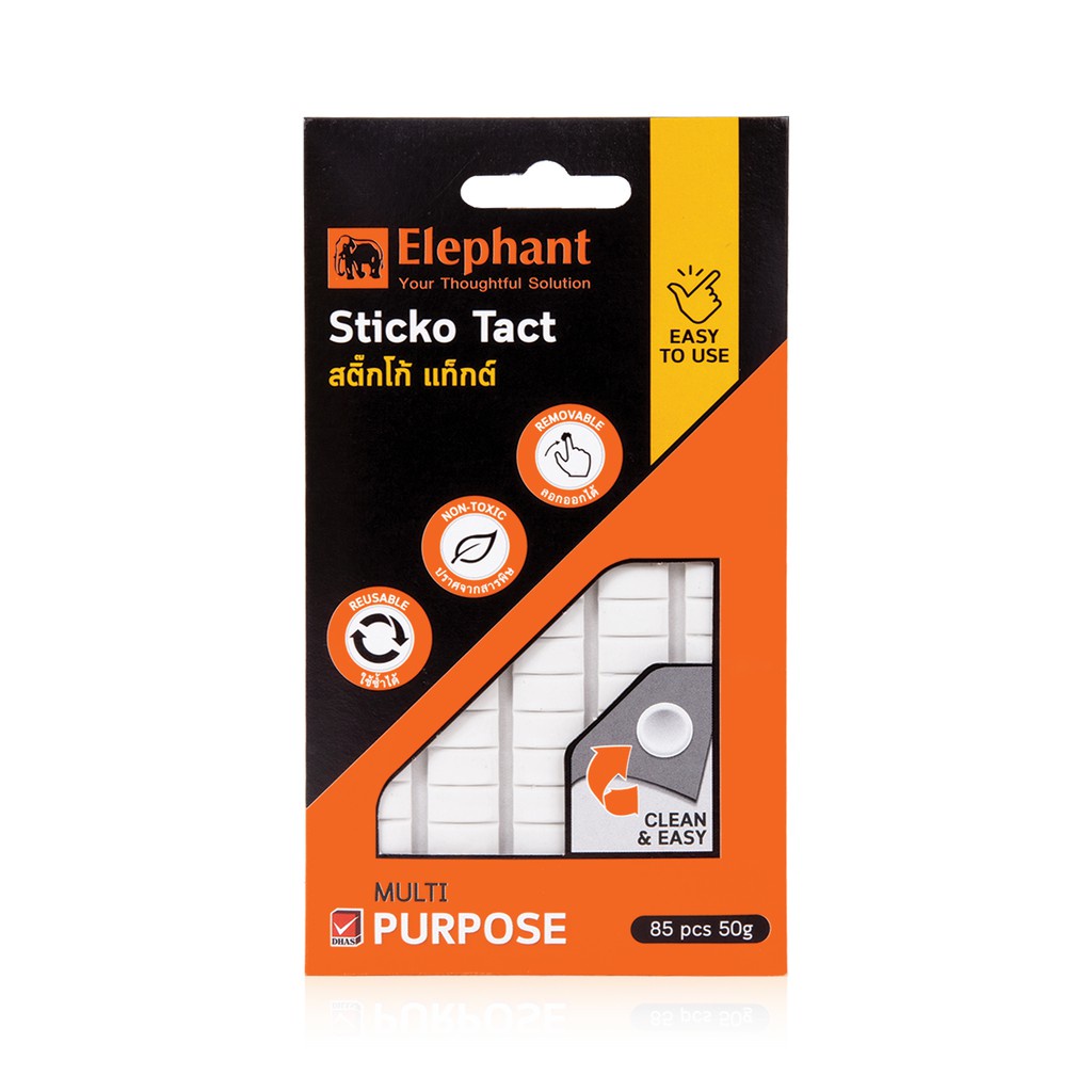 Vỉ Keo dán dạng đất sét nặn Sticko Tack  Elephant 50G dính siêu chắc FREE SHIP