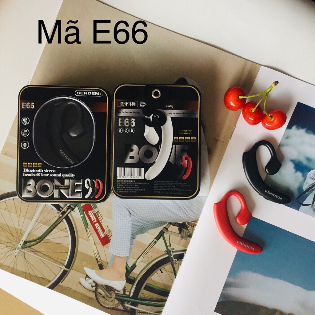 Tai nghe Bluetooth cài tai Sendem E66 - dẹt, siêu mỏng, pin trâu - Trẻ trung, hiện đại Bảo hành 1 năm