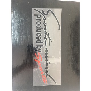 Tem dán mí đèn sport mind màu đen đỏ