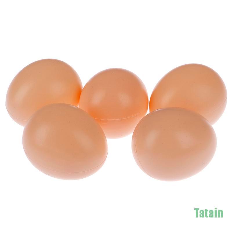 Set 5 trứng gà giả bằng nhựa dùng trang trí nhà cửa/tiệc tùng