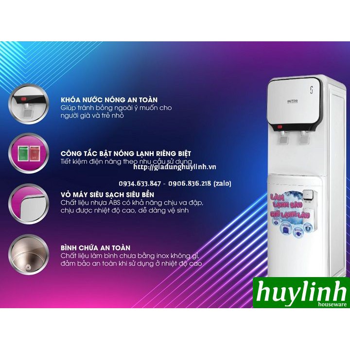 [Mã ELHAMS5 giảm 6% đơn 300K] Cây nước nóng lạnh Mutosi MD-200S - Làm lạnh bằng Block