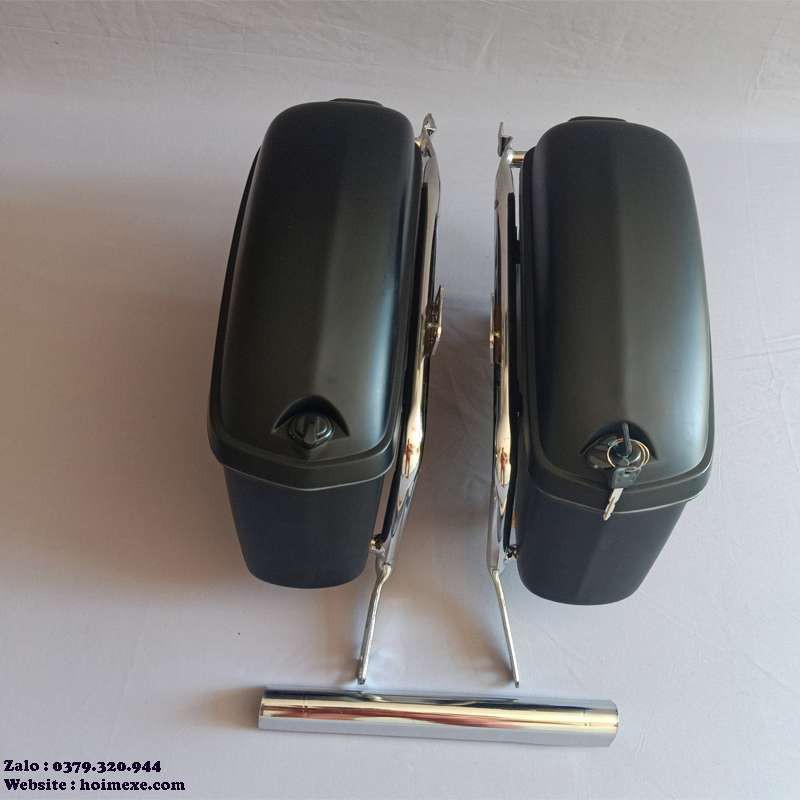 Cặp Thùng Hông Xe Máy Màu Đen Nhám