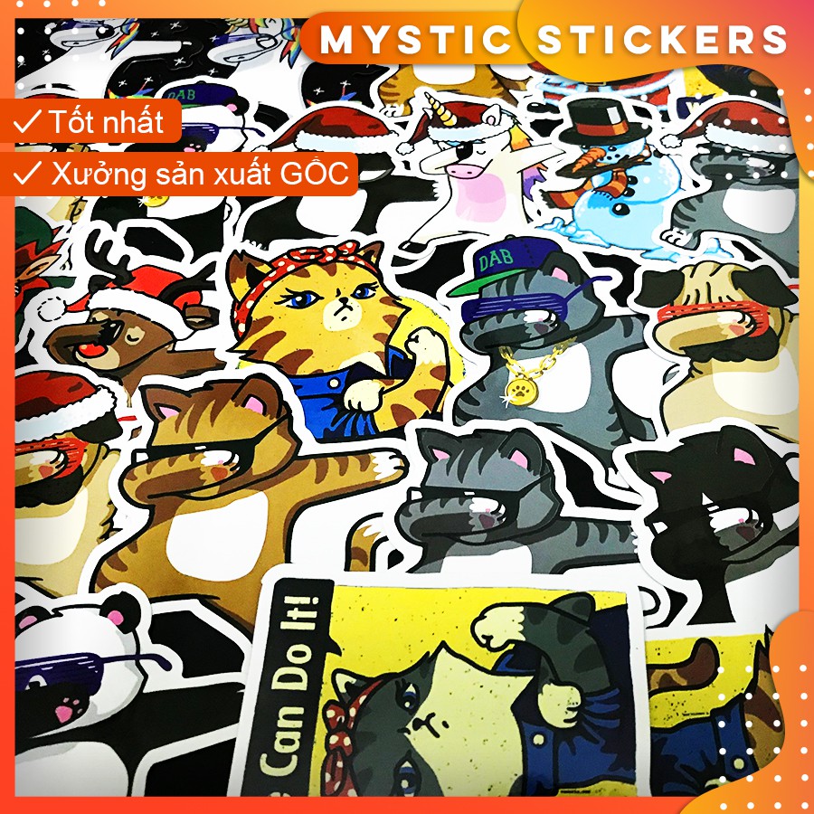 [HIP HOP] 28 Sticker chống nước/ dán vali mũ bảo hiểm xe máy laptop...