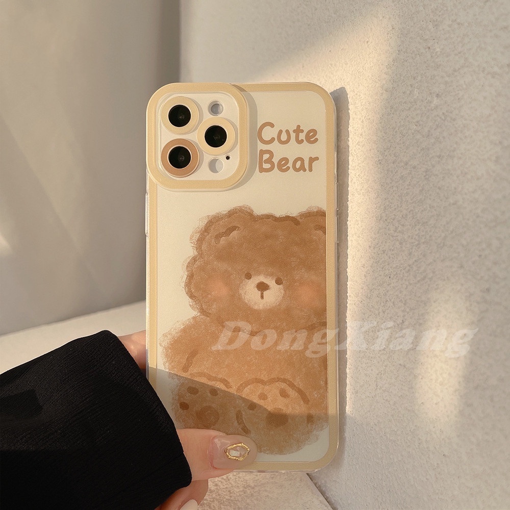 Ốp Điện Thoại TPU Mềm Trong Suốt Hình Thỏ Gấu Cho iPhone 7 8 X XR XS Max 6 6s 7 8 Plus SE 2020 iPhone12 11 Pro Max 13 13Pro Max