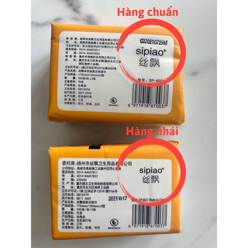 THÙNG 30 GÓI GIẤY ĂN GẤU TRÚC SIPIAO NỘI ĐỊA