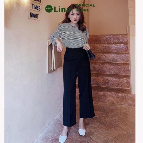 Quần Ống Suông Rộng Cullotes Nữ Lưng Cao Chất Đẹp LINASTORE 002