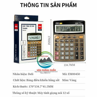Máy tính deli có âm thanh đọc số M00450
