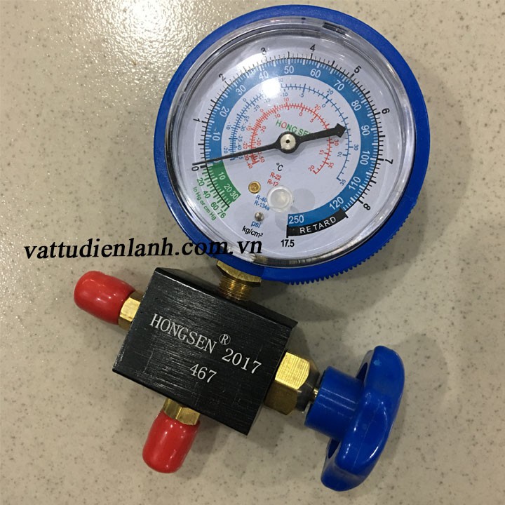 Đồng hồ đo nạp gas đơn hãng Hongsen Cao áp - Hạ áp HS-467AH HS-467AL TD