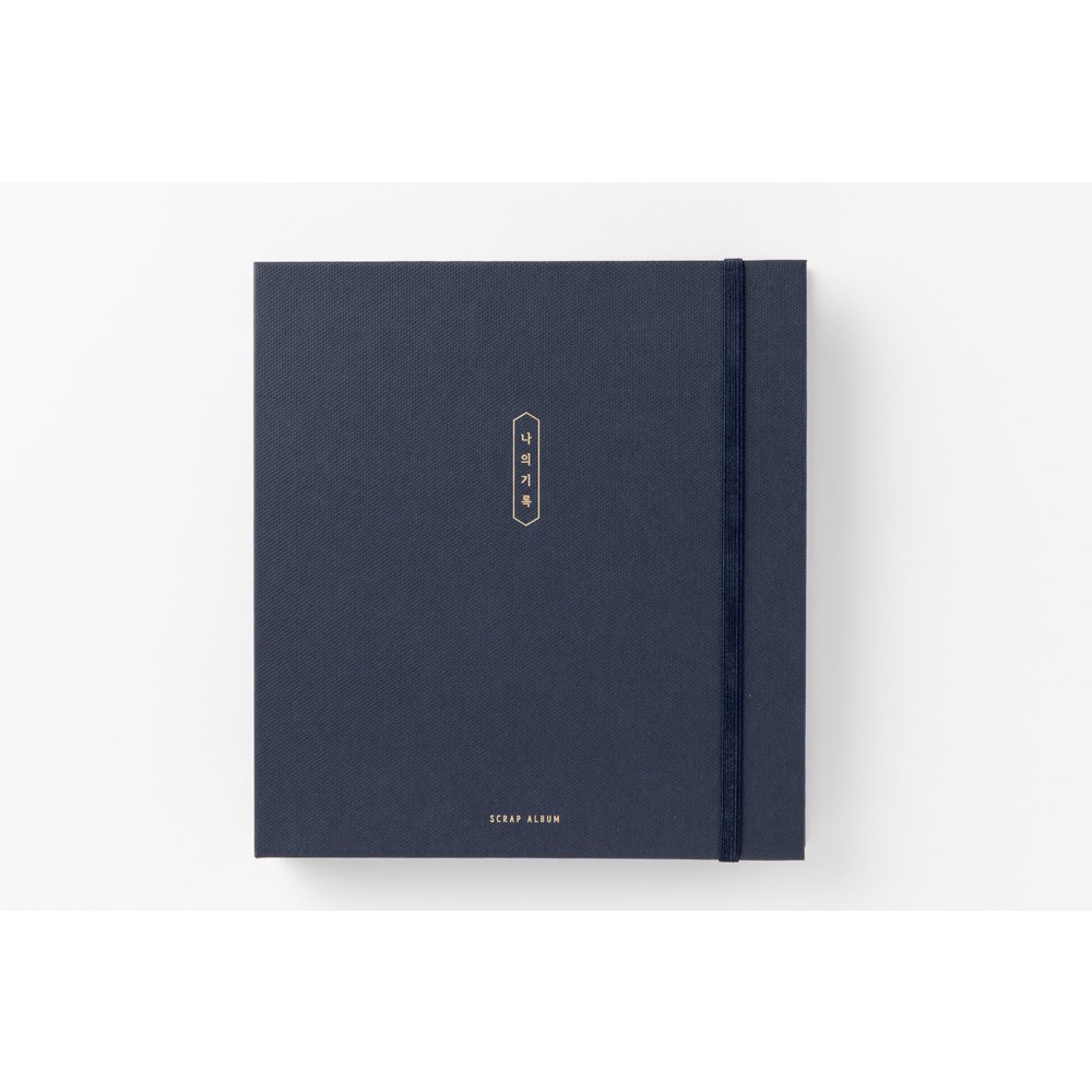 Binder Collect Book ARTBOX Hàn Quốc Đựng Ảnh Kỉ Niệm Bìa Vải Màu Xanh Navy Phong Cách Cổ Điển