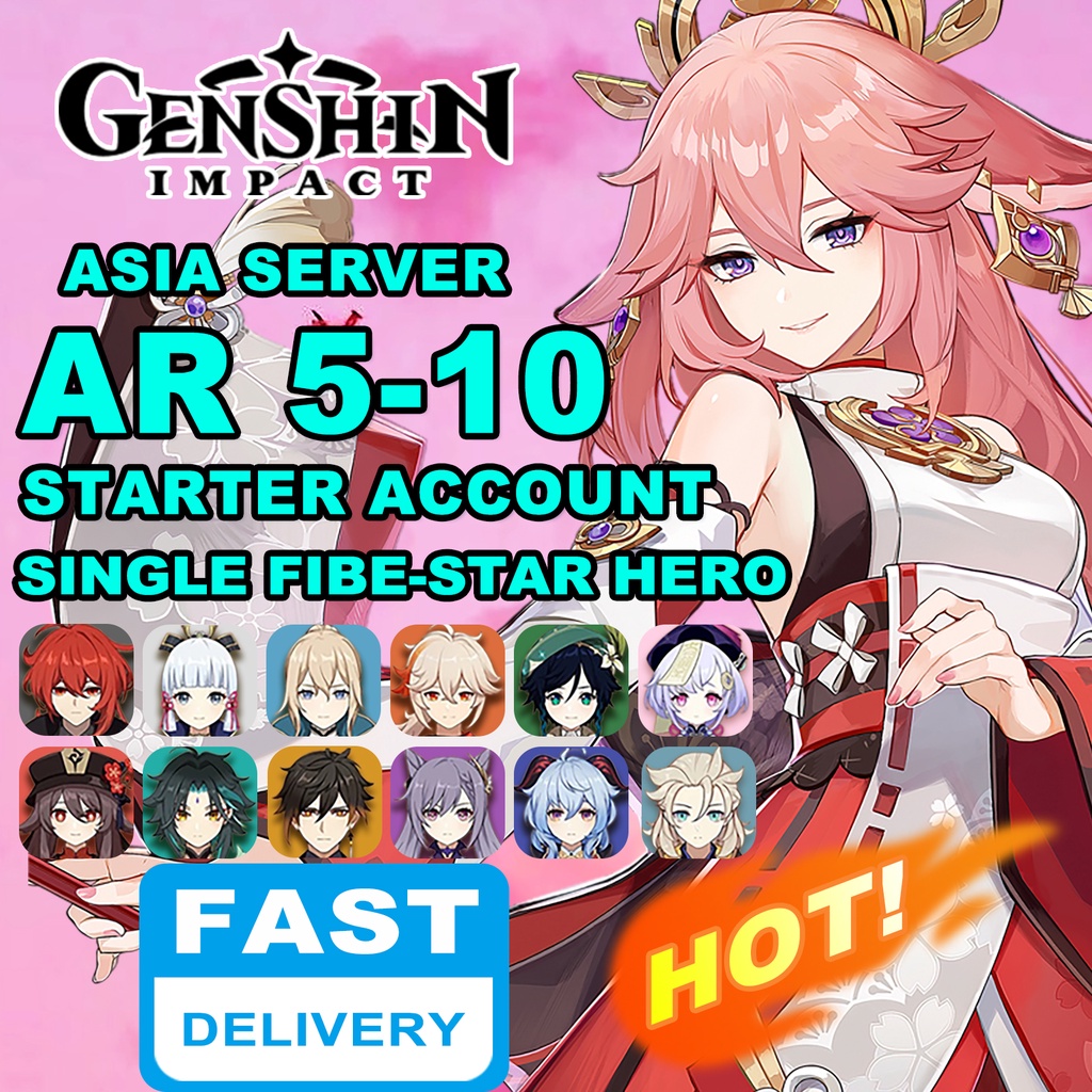 Genshin Impact 5 stars người mới bắt đầu zhongli xiao ganyu hutao klee Ayaka Yae Miko shogun Kazuha itto
