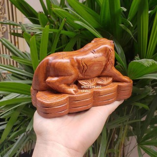  Tượng con hổ gỗ hương
