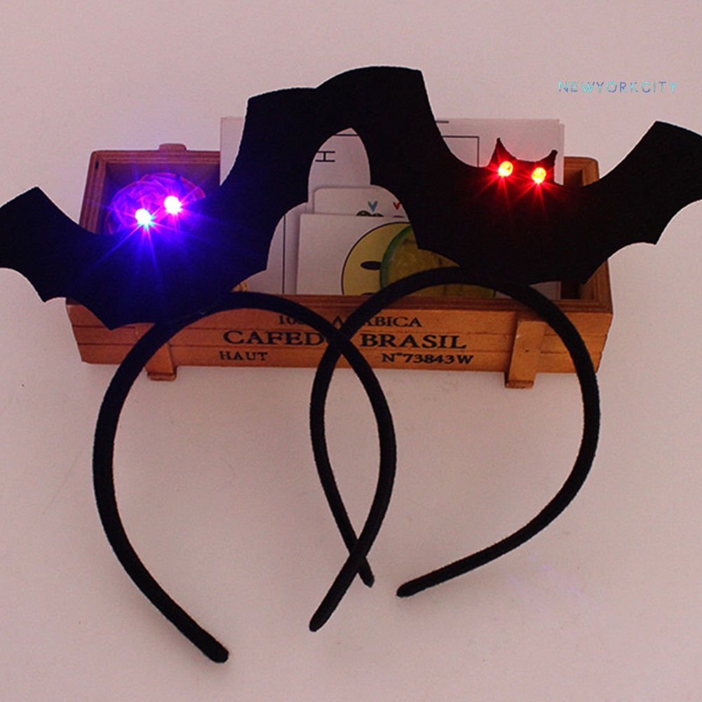 Băng Đô Có Đèn LED Hình Dơi Độc Đáo Cho Tiệc Halloween