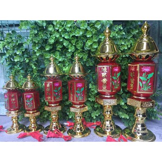 Bộ 2 chiếc đèn thờ lục giác 2 cao 30cm