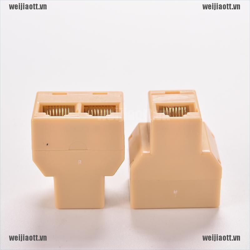 WJIAO 2X DZ517 RJ45 6 Ethernet cable LAN Port 1 to 2 Socket Splitter Connector Adapter VN