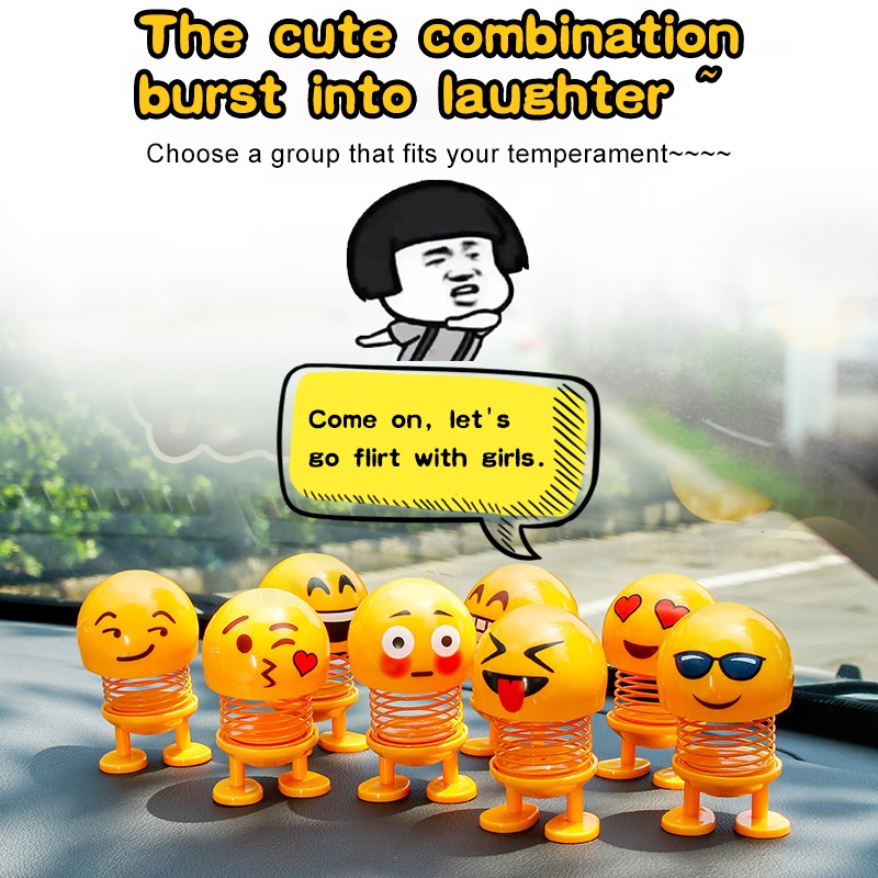 Búp Bê Mặt Cười Dễ Thương Trang Trí Nội Thất Xe Hơi
