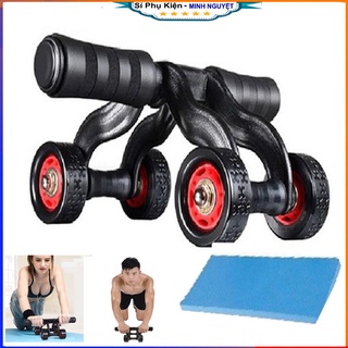 Bánh xe tập cơ bụng 4 bánh - Con lăn tâp bụng fullbox