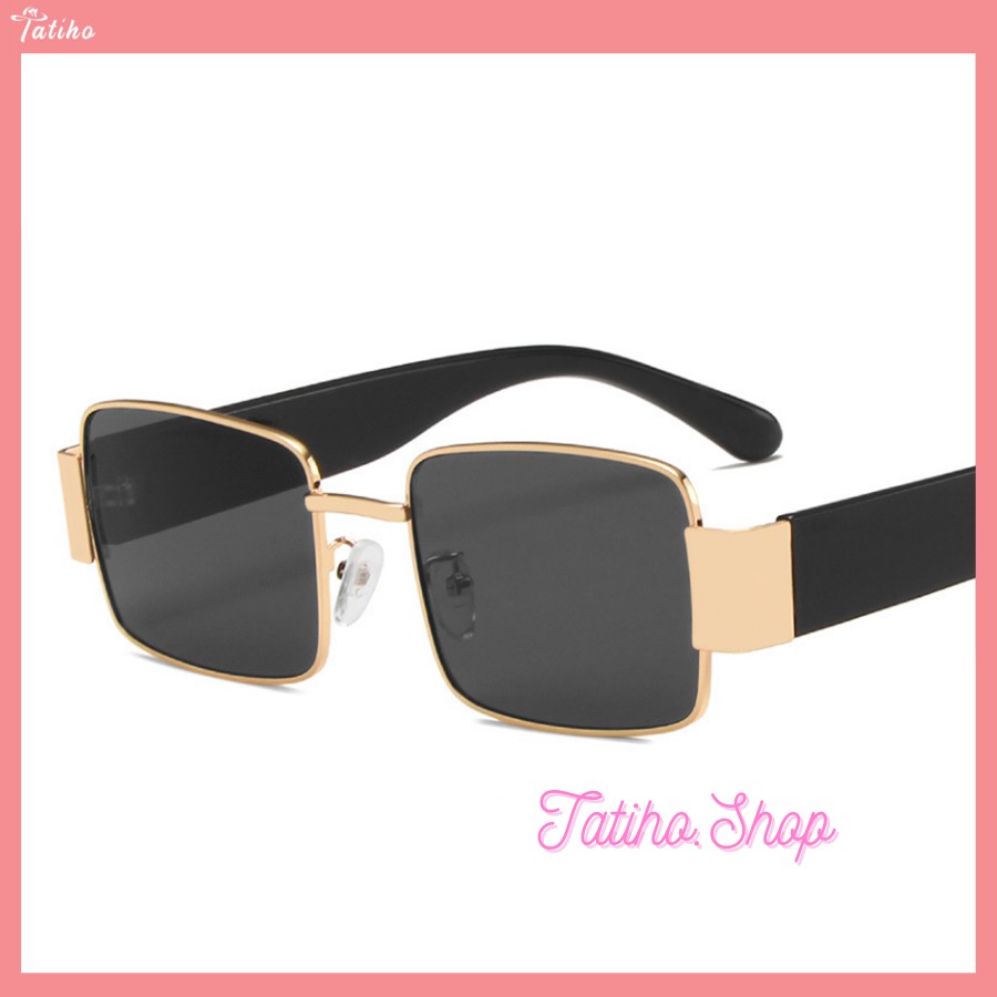 [HÀNG XỊN, GIÁ TỐT] Kính Mát (Kính Râm) Cao Cấp Hình Vuông Gọng Kim Loại Phong Cách Châu Âu- Carl Fitow - Mã MK005
