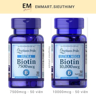 Hỗ trợ mọc tóc, ngừa rụng tóc Puritan's Pride Biotin 50 viên