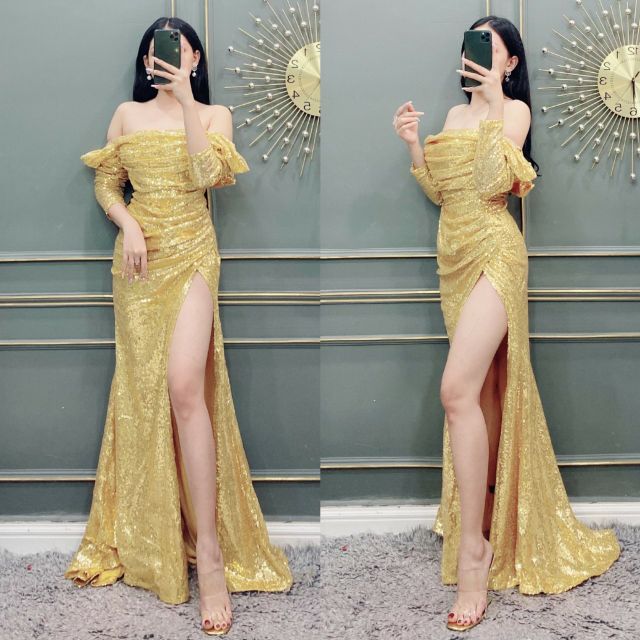 ĐẦM BODY KIM SA RỚT VAI SIÊU HOT