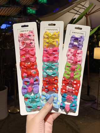 Set 10 Kẹp Tóc Nơ Dễ Thương Cho Bé Gái