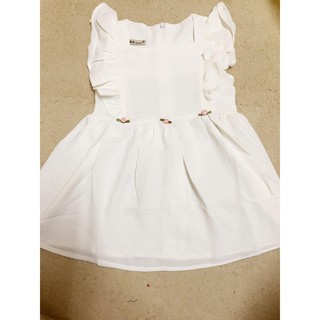 Váy chất đũi trắng tiểu thư ZARA size 7-15kg cho bé gái