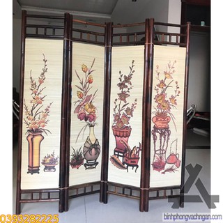 Bình phong tre trúc nền mành ATT1000