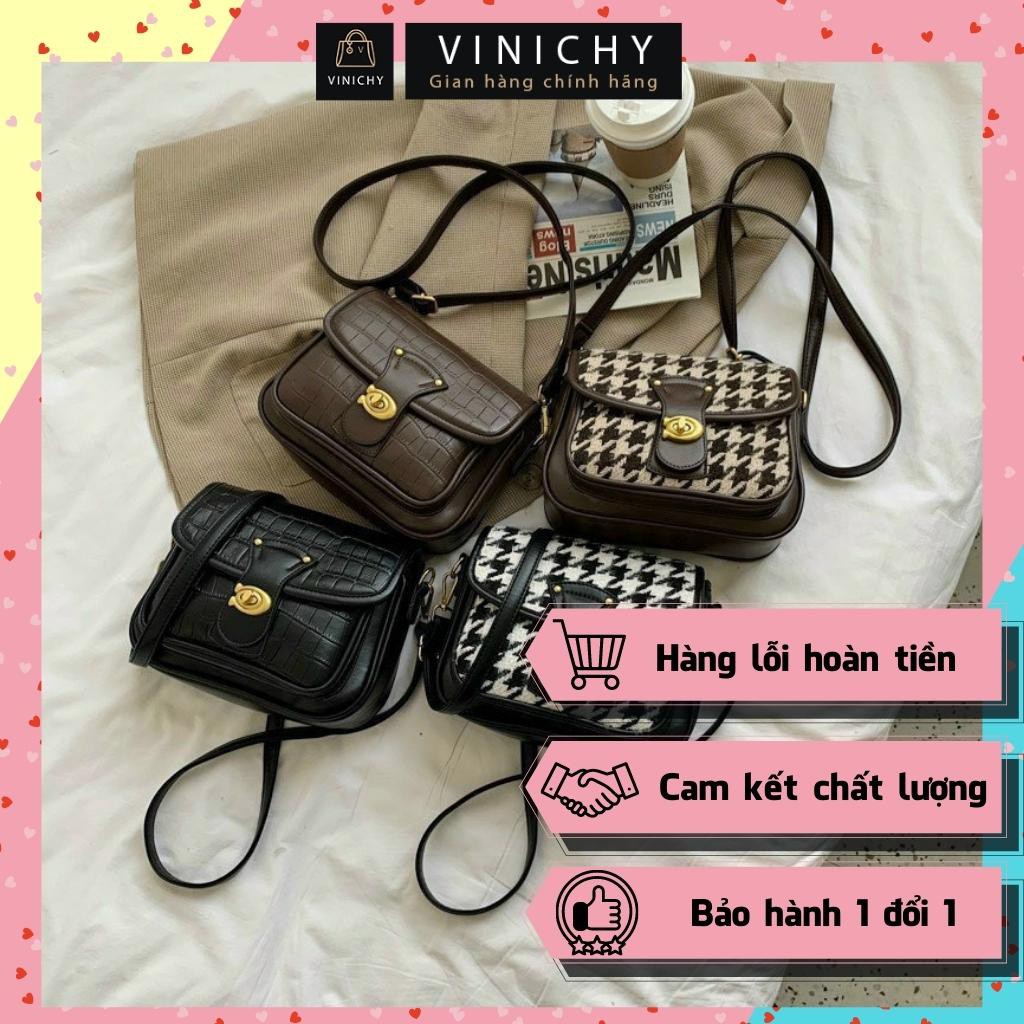 Túi xách nữ đeo chéo, túi đi chơi, đi học VINICHY, da đẹp, thời trang cao cấp size 25cm HA091