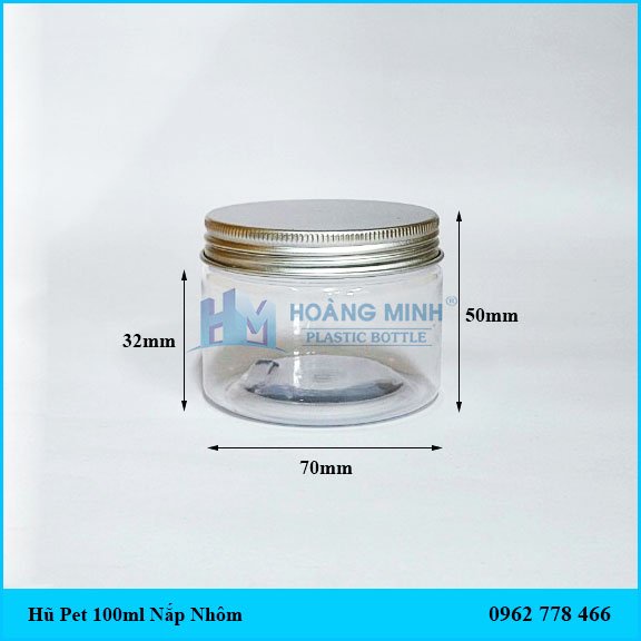 Combo 10 Hũ Nhựa PET 100ml Nắp Nhôm Giá (Sỉ)