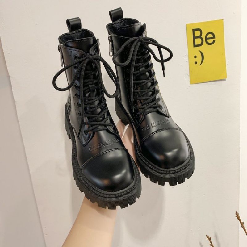 [ kèm video ] Boots cổ 15cm dập chữ loại xịn khoá bên siêu xinh nằm trong BST mới nhất 2020 | BigBuy360 - bigbuy360.vn