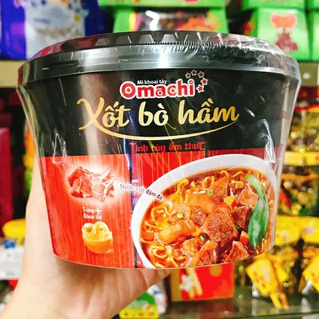 mì omachi xốt bò hầm hộp 93g/ gói 80g