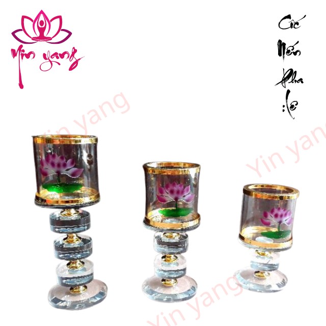 Chung Đèn Cầy - Cốc Nến Pha Lê 12 - 17cm