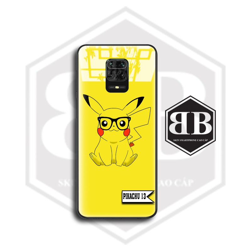 Ốp lưng kính cường lực Xiaomi Redmi Note 10 CC9 Pro / Redmi K20 Mi 9T / Mi CC9 Mi A3 Lite / Note 9 Pro Max pikachu | BigBuy360 - bigbuy360.vn