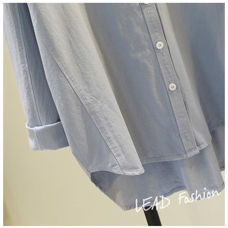 Áo Sơ Mi Trơn Màu Sắc Trẻ Trung Thanh Lịch Có Size Lớn S-3xl 164052 Áo Sơ Mi Trơn Tay Dài Thiết Kế Đơn Giản Hợp Thời Trang Dễ Phối Đồ