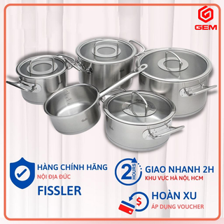 Bộ nồi bếp từ Fissler Original 5 món chất liệu inox không gỉ - Made in Germany