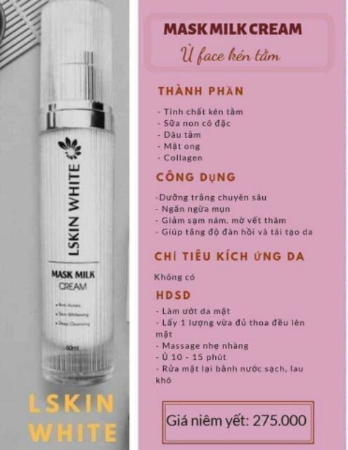 Ủ trắng mặt kén tằm LSskin white | BigBuy360 - bigbuy360.vn