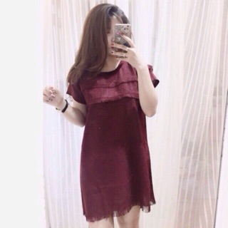 Đầm suông vải bố