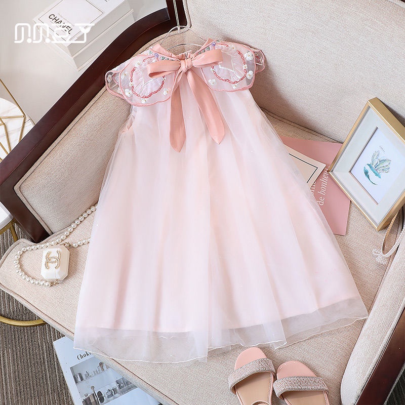 Đầm Hán Phục Thêu Họa Tiết Phong Cách Trung Hoa Cho Bé Gái