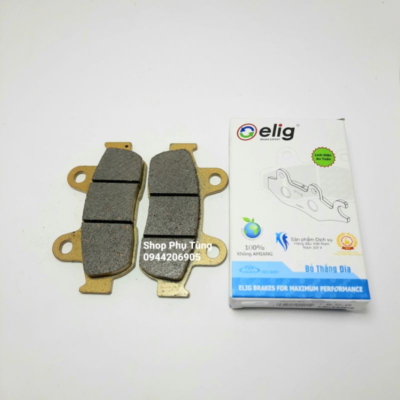 Má phanh. Bố thắng đĩa trước ELIG, mã H001 lắp cho xe SCR 110. Cam kết hàng chính hãng 100%.