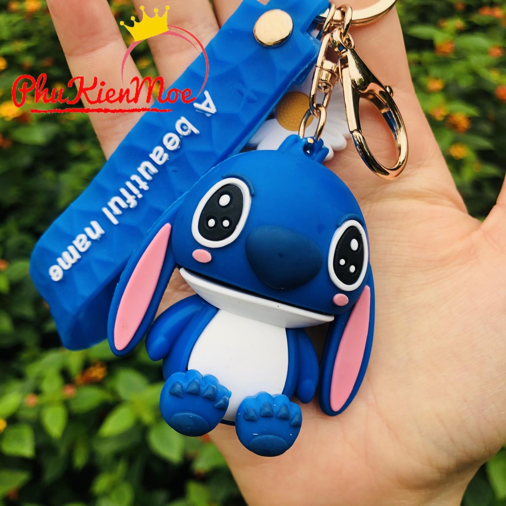 Móc chìa khóa đôi hình lilo stitch dành cho tình bạn , tình yêu handmade