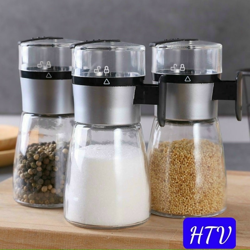 LỌ ĐỰNG GIA VỊ MẪU MỚI CÓ NÚT BẤM SIÊU TIỆN DỤNG