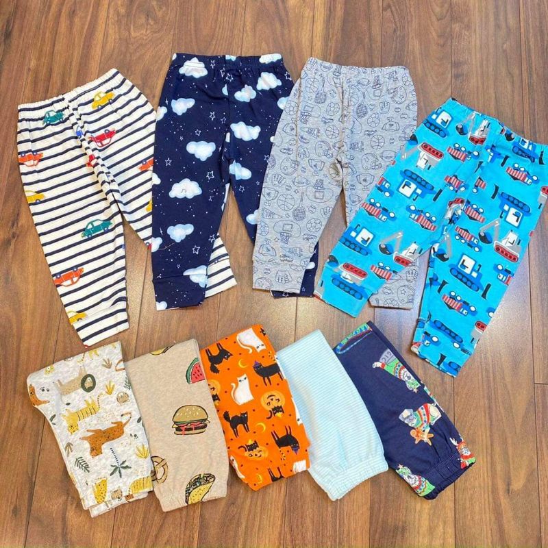 Quần chục borip dài cho bé sơ sinh 5-8kg chất mềm mại, dày dặn, phù hợp nằm điều hòa
