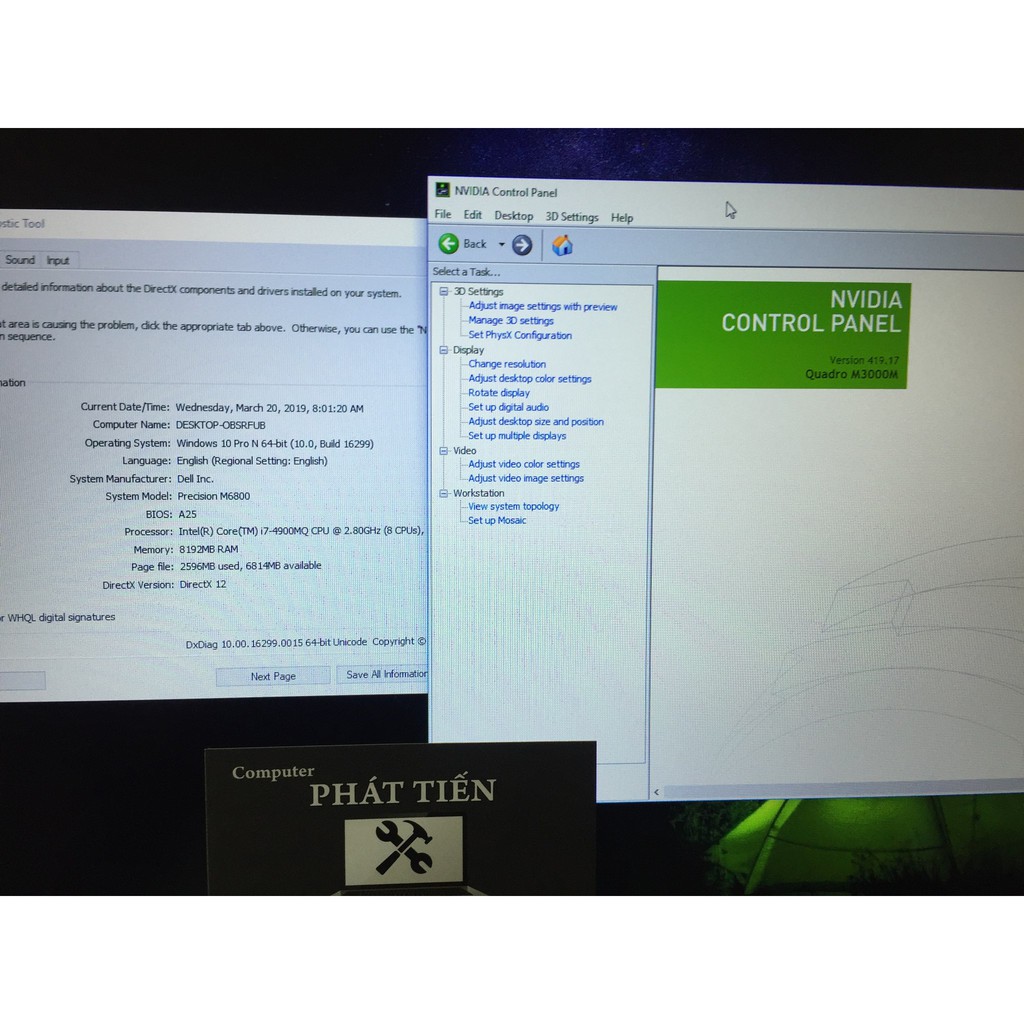DELL PERCISION M6800 vga M3000M. Core I7 4900MQ. Ram 8G. Ssd 256G. 17.3 FULL HD | BigBuy360 - bigbuy360.vn