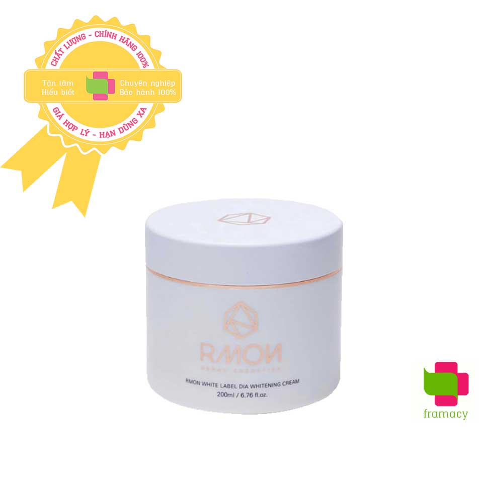 Kem dưỡng da body tế bào gốc Rmon White Label Dia Whitening, Hàn Quốc (200ml) giúp trắng da toàn thân