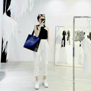 QUẦN BAGGY CHẤT KAKI THUN DÂY NÚT