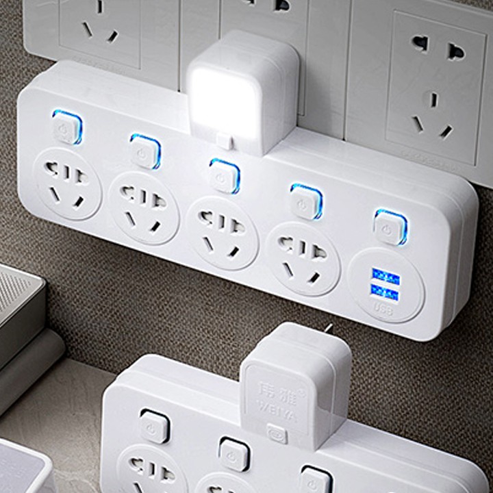 Ổ Cắm Điện Thông Minh Chuyển Đổi Đa Chức Năng BLB02 Có Đầu Cắm USB Chuẩn Sạc An Toàn Chống Giật Tặng Phích Pehouse Shop