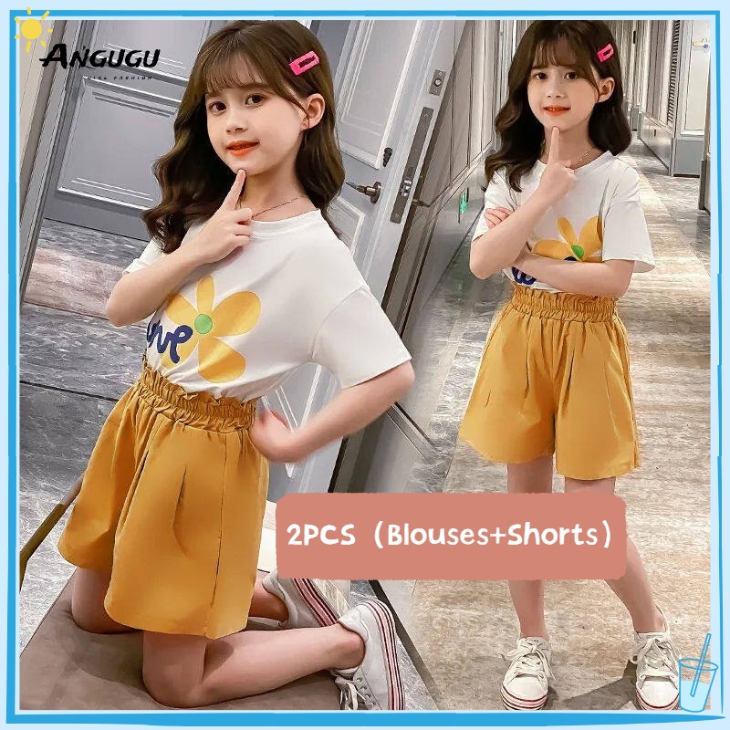 Bộ Đồ Thời Trang 2 Món Gồm 2 Món Quần Short Kiểu Hàn Quốc Chất Lượng Cao Cho Bé Gái Từ 3 Đến 4 Đến 5 Đến 6 Đến 7 Đến 8 Đến 9 Đến 10 Đến 11 12 Tuổi
