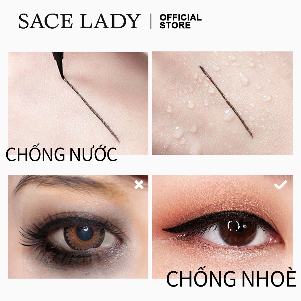 Bút kẻ mắt nước SACE LADY chống nước lâu trôi 0.8g, bút kẻ mắt nội địa trung tặng nhũ mắt