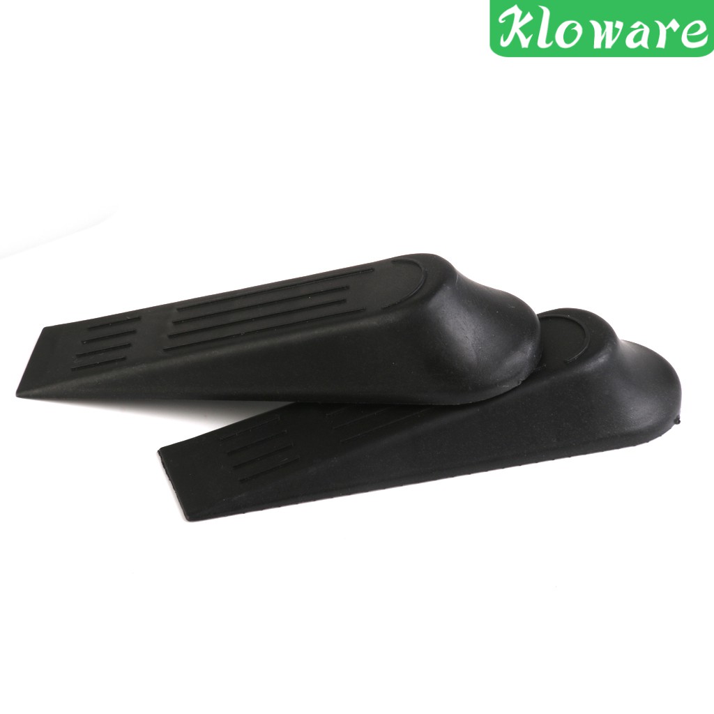 Set 5 Miếng Chặn Cửa Bằng Nhựa Màu Đen Tiện Dụng Cho Gia Đình / Văn Phòng